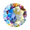 Preciosa Cubic Zirconia, The Alpha Round Brilliant, 2.5mm, Aurora Borealis