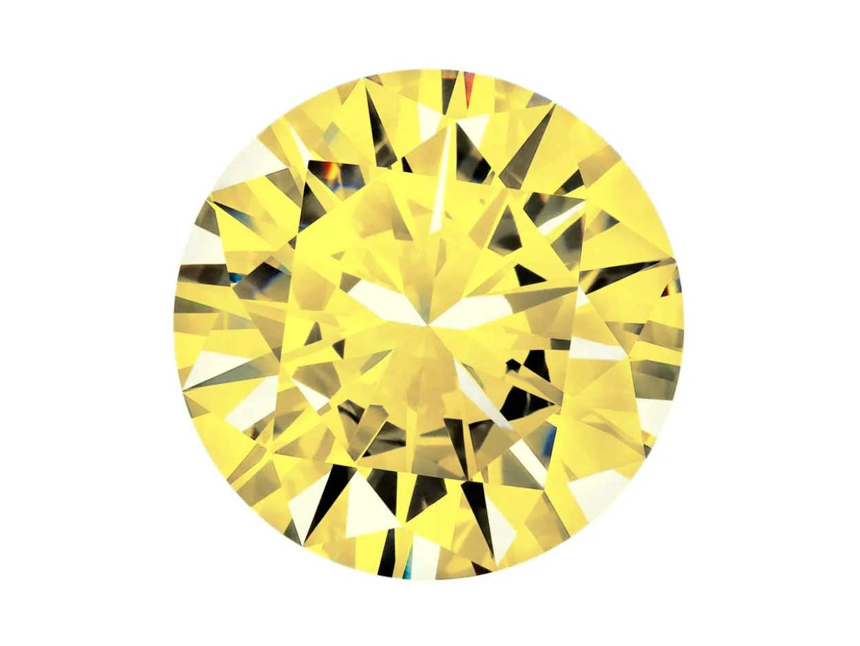 Preciosa Cubic Zirconia, The Alpha Round Brilliant, 5mm, Gold
