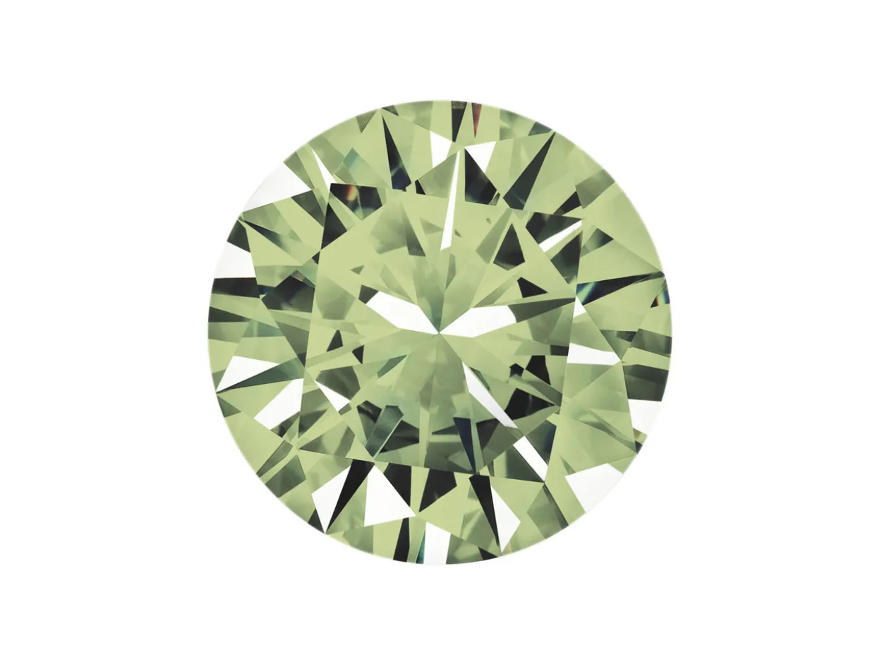 Preciosa Cubic Zirconia, The Alpha Round Brilliant, 1.5mm, Peridot