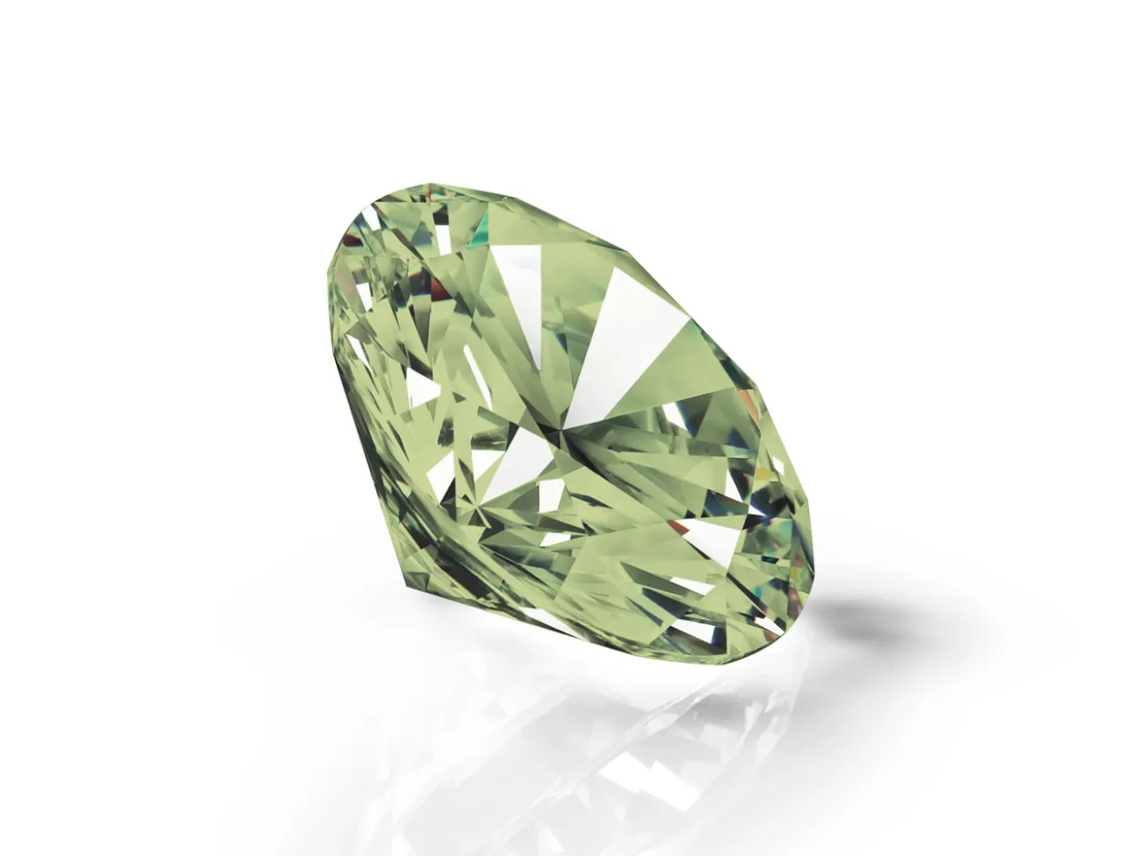Preciosa Cubic Zirconia, The Alpha Round Brilliant, 1.5mm, Peridot