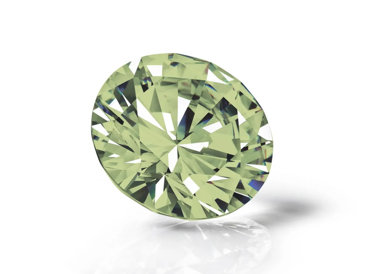 Preciosa Cubic Zirconia, The Alpha Round Brilliant, 3.5mm, Peridot