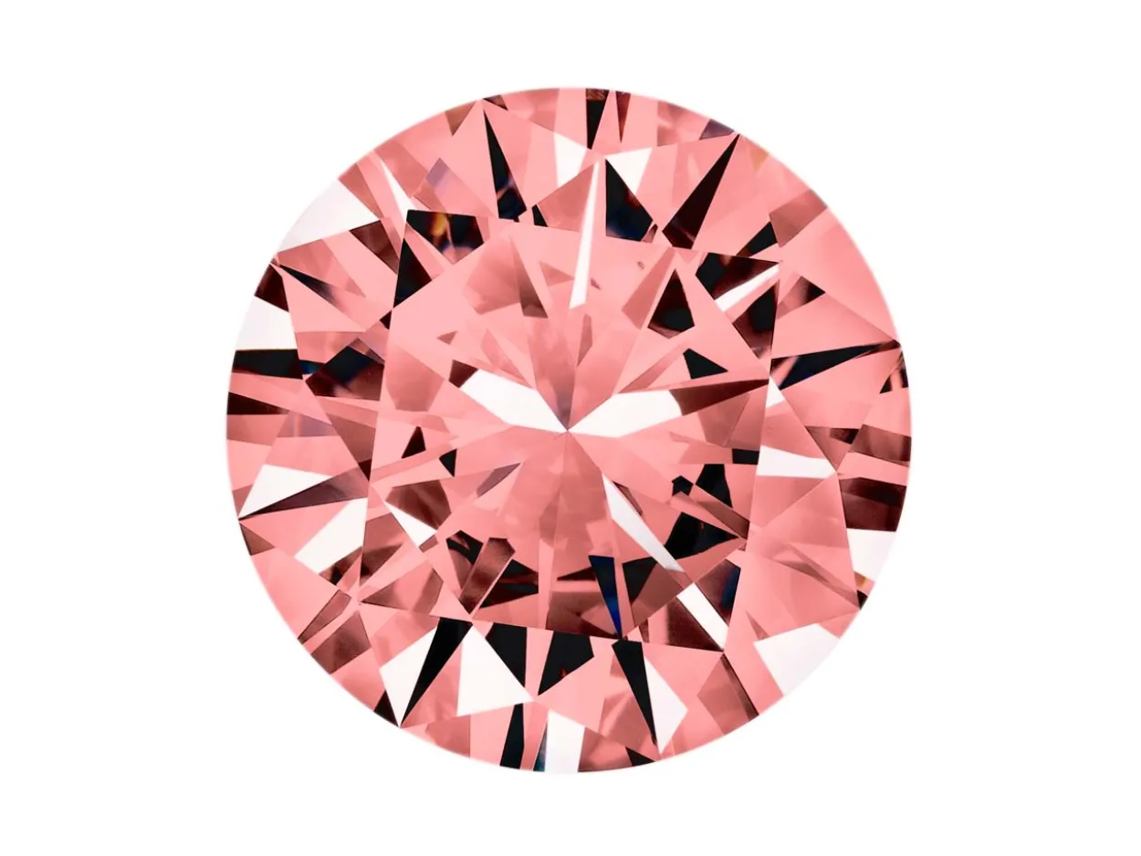 Preciosa Cubic Zirconia, The Alpha Round Brilliant, 4mm, Rhodolite