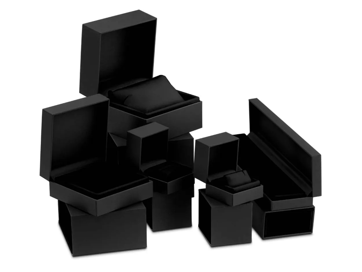 Premium Black Soft Touch Ring Box