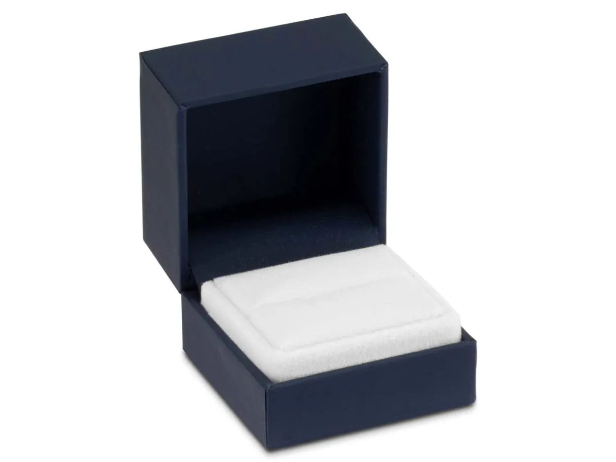 Premium Blue Soft Touch Ring Box