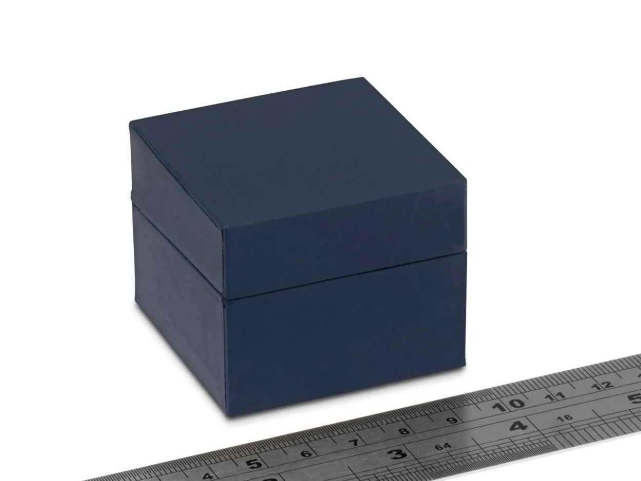 Premium Blue Soft Touch Ring Box