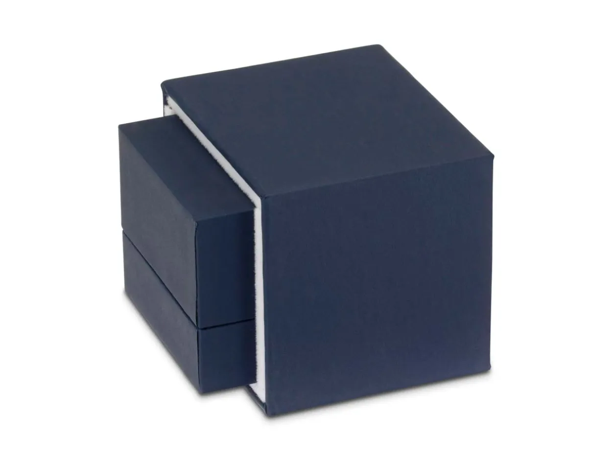 Premium Blue Soft Touch Ring Box