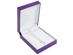 Purple Leatherette Pendant Box