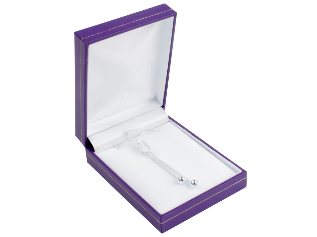 Purple Leatherette Pendant Box