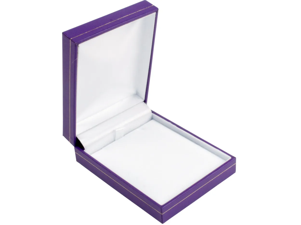 Purple Leatherette Pendant Box