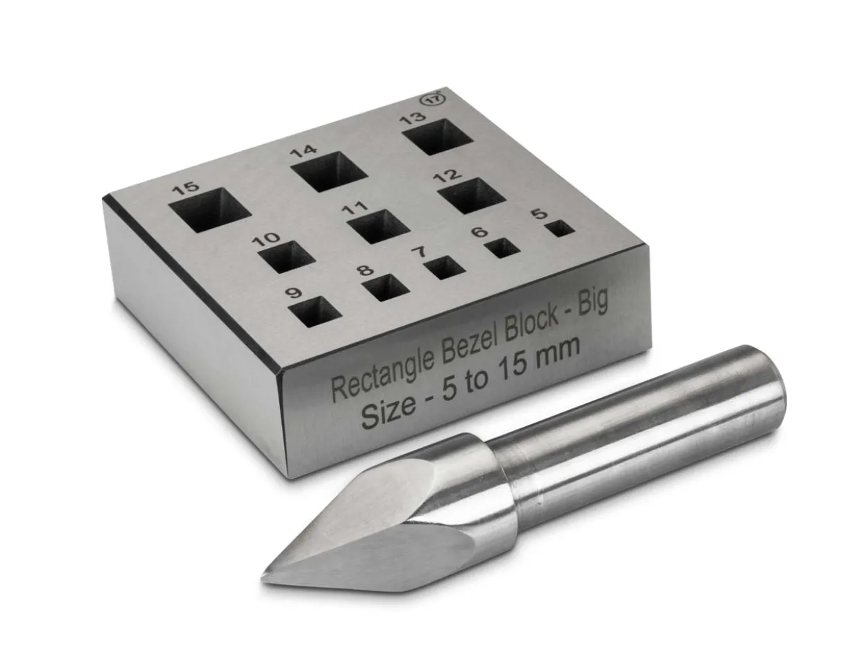 Rectangular Bezel Block 5.0mm To 15.0mm Holes 17°