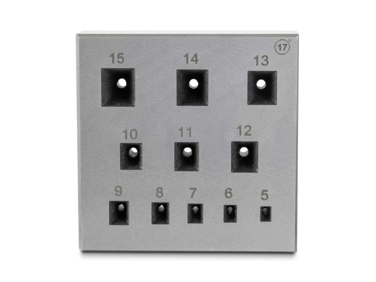 Rectangular Bezel Block 5.0mm To 15.0mm Holes 17°