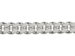Rhodium Plated 5.7mm Diamond Cut Tight Curb Chain 18