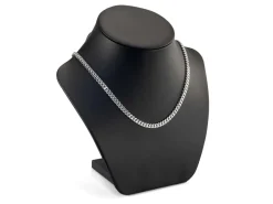 Rhodium Plated 4.9mm Diamond Cut Tight Curb Chain 18