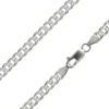 Rhodium Plated 4.7mm Diamond Cut Curb Chain 18"/45cm Unhallmarked