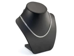 Rhodium Plated 4.7mm Diamond Cut Curb Chain 18