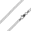Rhodium Plated 3.7mm Diamond Cut Curb Chain 18"/45cm Unhallmarked