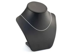Rhodium Plated 1.7mm Diamond Cut Oval Trace Chain 18