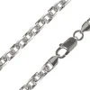 Rhodium Plated 5.3mm Diamond Cut Oval Trace Chain 18"/45cm Unhallmarked