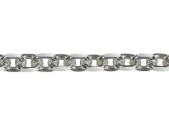 Rhodium Plated 3.9mm Diamond Cut Oval Trace Chain 18