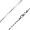 Rhodium Plated 2.9mm Diamond Cut Oval Trace Chain 18"/45cm Unhallmarked