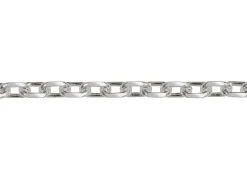 Rhodium Plated 2.9mm Diamond Cut Oval Trace Chain 18