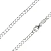Rhodium Plated 3.5mm Flat Filed Round Trace Chain 18"/45cm Unhallmarked