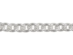 Rhodium Plated 4.5mm Oval Trace Chain 18