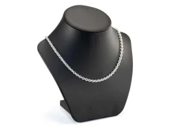 Rhodium Plated 4.5mm Oval Trace Chain 18