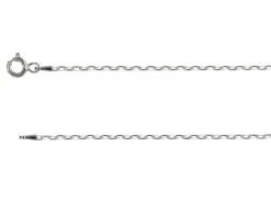 Rhodium Plated 1.7mm Paperclip Chain 18"/45cm Unhallmarked