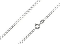 Rhodium Plated 2.4mm Rhombus Curb Chain 18"/45cm Unhallmarked