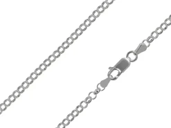 Rhodium Plated 3.5mm Round Belcher Chain 18"/45cm Unhallmarked