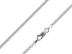 Rhodium Plated 2.58mm Round Belcher Chain 18"/45cm Unhallmarked