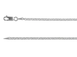 Rhodium Plated 2.58mm Round Belcher Chain 18"/45cm Unhallmarked