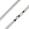 Rhodium Plated 4.5mm Round Curb Chain 18"/45cm Unhallmarked