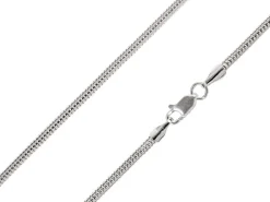 Rhodium Plated 2.4mm Round Snake Chain 18"/45cm Unhallmarked