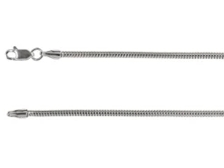 Rhodium Plated 2.4mm Round Snake Chain 18"/45cm Unhallmarked
