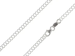 Rhodium Plated 3.4mm Round Trace Chain 18"/45cm Unhallmarked