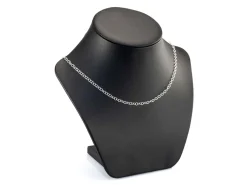 Rhodium Plated 3.4mm Round Trace Chain 18