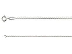 Rhodium Plated 1.8mm Tight Round Trace Chain 18"/45cm Unhallmarked