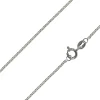 Rhodium Plated 1.4mm Tight Round Trace Chain 18"/45cm Unhallmarked
