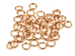 Rose Gold Plated Jump Ring Round 5.0mm Pack of 50 Gauge 0.95mm