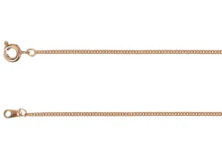 Rose Gold Plated 1.2mm Round Curb Chain 18"/45cm Unhallmarked