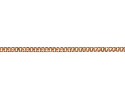 Rose Gold Plated 1.2mm Round Curb Chain 18