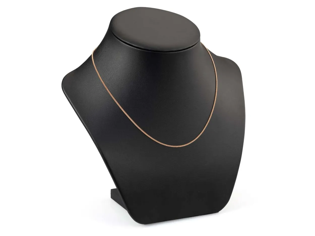 Rose Gold Plated 1.2mm Round Curb Chain 18"/45cm Unhallmarked