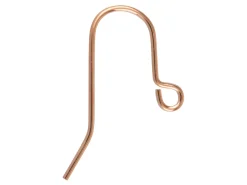 Rose Gold Plated Plain Earring Hook Wire Pack of 6