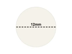 Round Adhesive Pricing Labels, White, Box Of 1000, 12mm