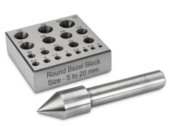 Round Bezel Block 5.0mm To 20.0mm Holes 28°