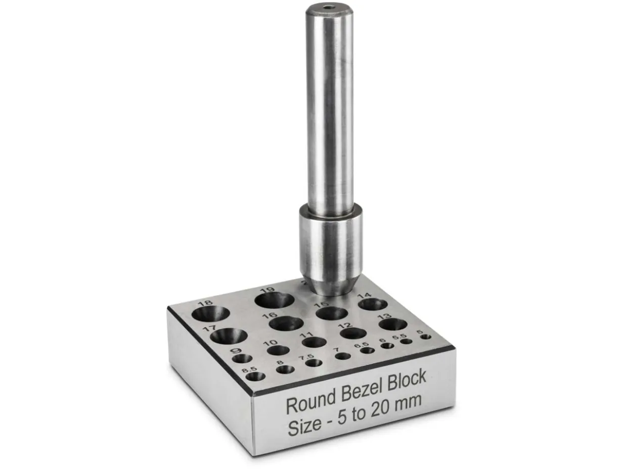 Round Bezel Block 5.0mm To 20.0mm Holes 28°