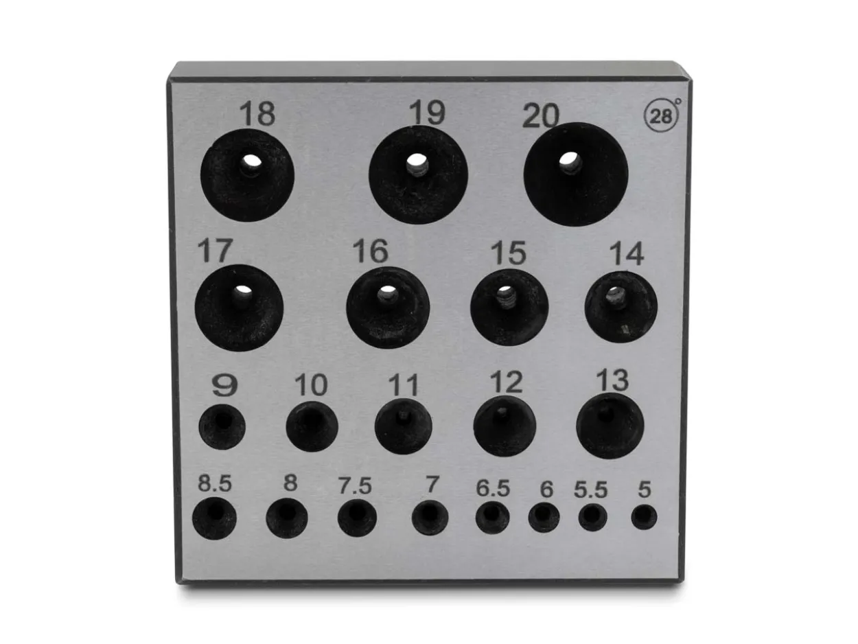 Round Bezel Block 5.0mm To 20.0mm Holes 28°