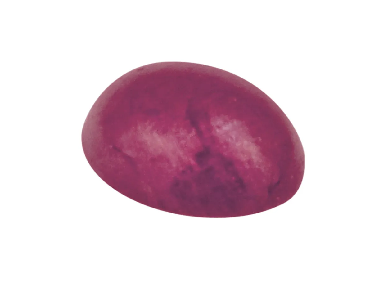 Ruby, Oval Cabochon, 4x3mm